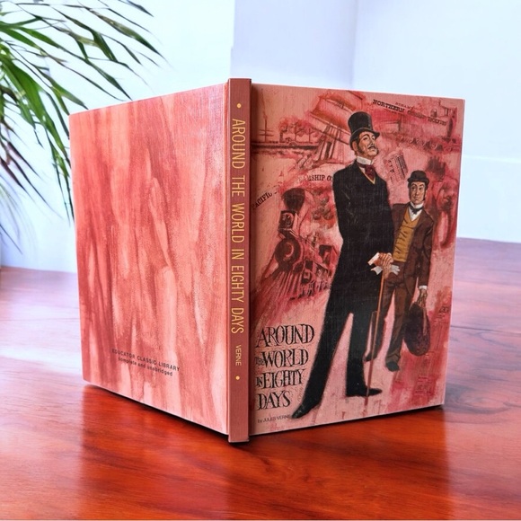 VINTAGE Around the World in Eighty Days by Jules Verne Classic Illustrated - Picture 3 of 10